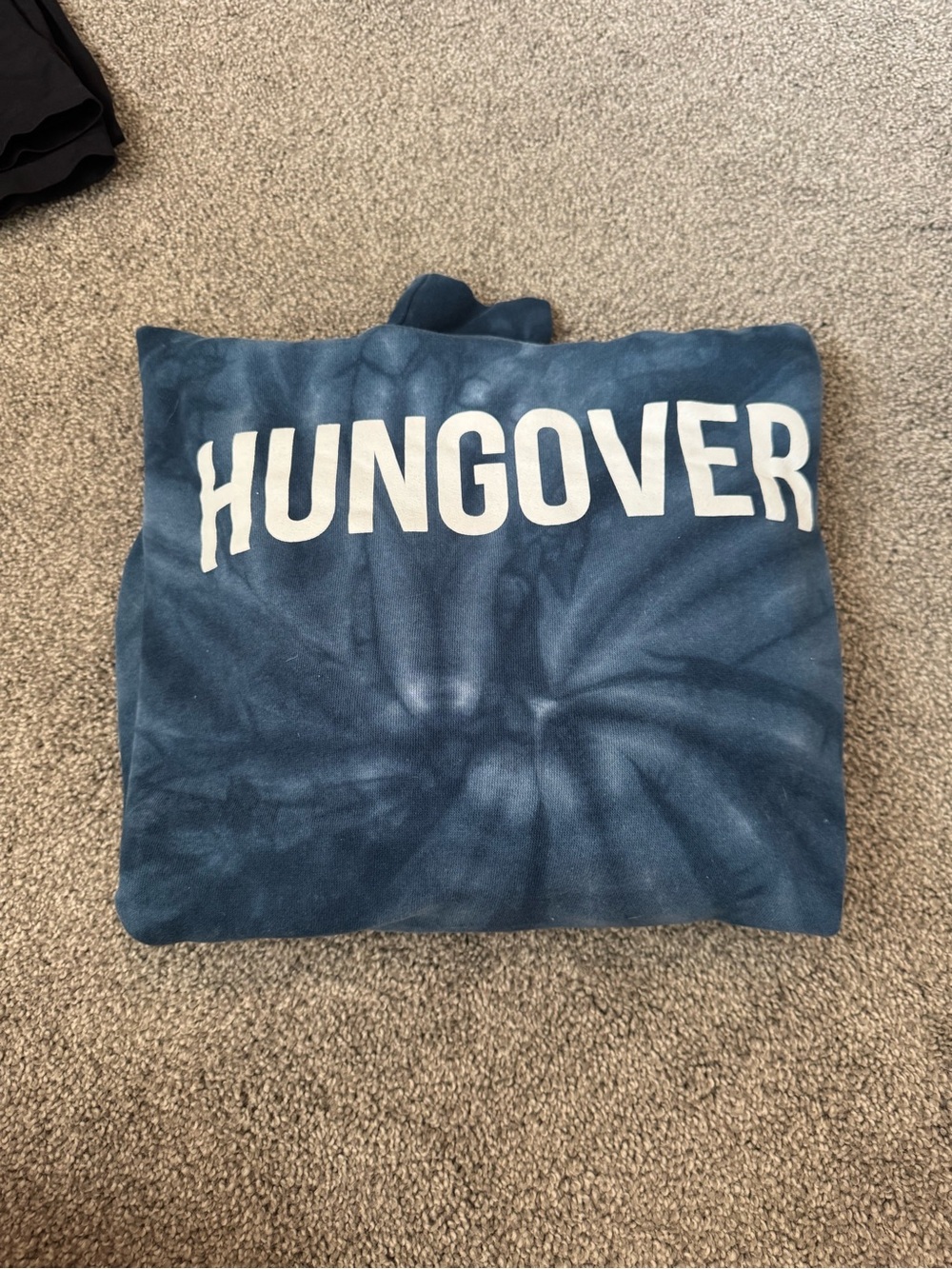 Navy Blue Tie-Dye 'HUNGOVER' Crewneck Sweatshirt